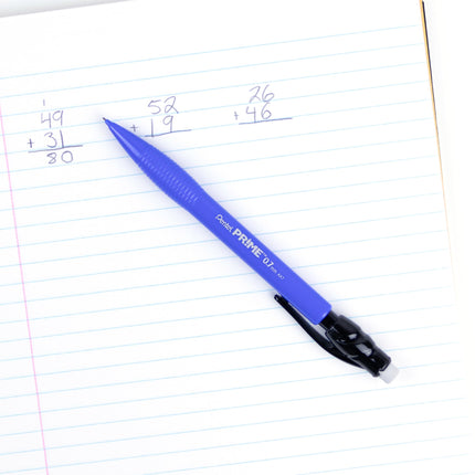 Pentel Prime Mechanical Pencil 0.7mm, Blue Barrel, Box of 12 (AX7C)
