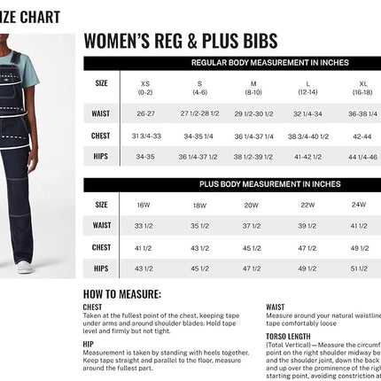 Dickies Women's Duck Double Front Bib Overalls, Rinsed Black, S