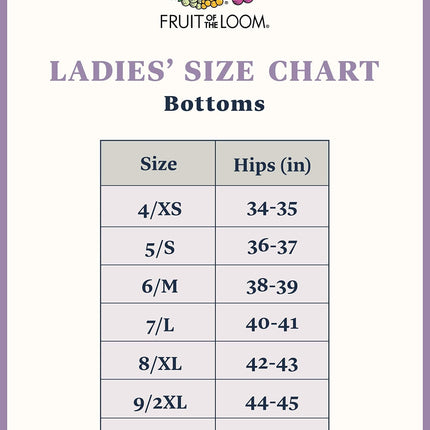 Fruit of the Loom Women's Underwear Panties (Regular & Plus Size)