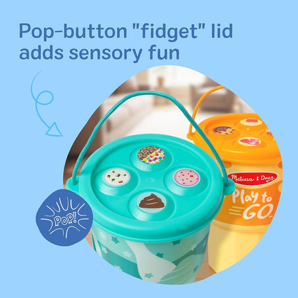 Melissa & Doug Play to Go 2-Pack: Cake and Cookies and Ice Cream, Play Food Travel Toys for Boys and Girls 3+