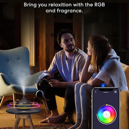 Meross Smart WiFi Essential Oil Diffuser Works with Apple HomeKit, Alexa & Google Home, Ultrasonic Aromatherapy Diffuser & Mist Humidifier with Voice & APP Remote Control, Schedule & Timer, RGB Light