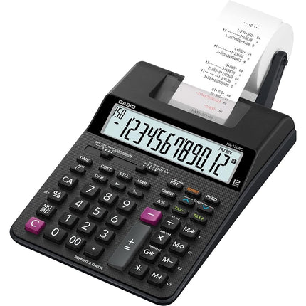 Casio HR-170RC Printing Calculator, Black, 2.6" x 6.5" x 11.6", Black, 2.6" x 6.5" x 11.6"