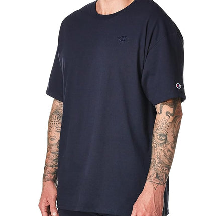Champion Men's Classic Everyday Soft, Comfortable T-Shirt (Regular or Big & Tall), Navy - C Logo, XXXXXL Big