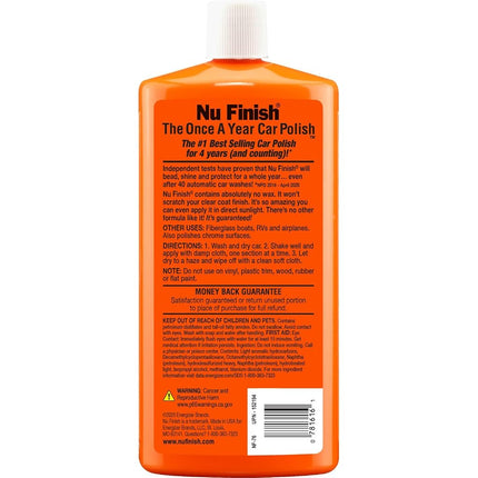 Nu Finish Car Polish, NF-76 Liquid Polish for Cars, Trucks, 16 Fl Oz Each