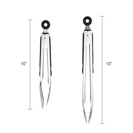 Farberware Classic Stainless Steel Tongs, Set of 2, Black