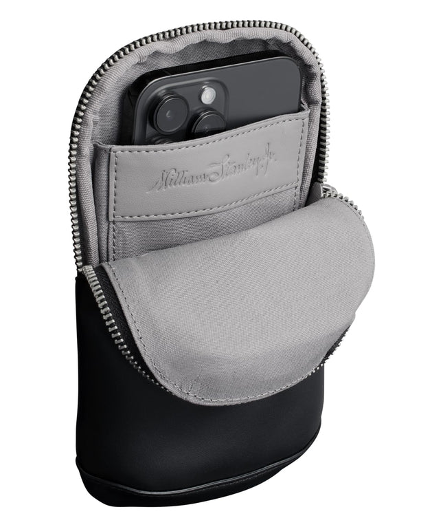 STANLEY Cross Bottle Essentials Case Max | Phone, Wallet, Keys Holder for Water Bottle | Faux Leather Accessory Pouch for Carry All Strap | Tumbler Cup Accessories | BPA-Free | Black