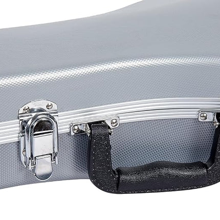Estuche rígido ABS Crossrock – Se adapta a la mayoría de mandolinas estilo F, con compartimento interior, correas de mochila – Plateado (CRA862MFSL)