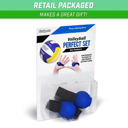 GoSports Perfect Set Volleyball Trainer - Teach Fundamentals and Proper Setting Form (2 Pack, Blue)