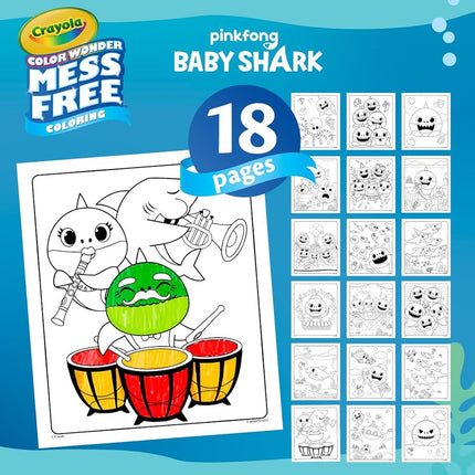 CRAYOLA Color Wonder Baby Shark, 6 Piece Set
