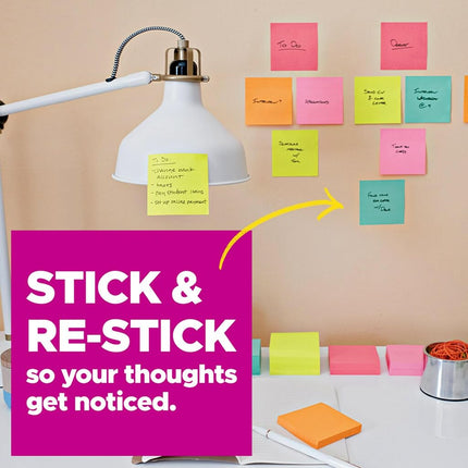 Post-it Super Sticky Pop-up Notes, 3x3 in, 10 Pads, 2X The Sticking Power, Canary Yellow, Recyclable (R330-10SSCY)
