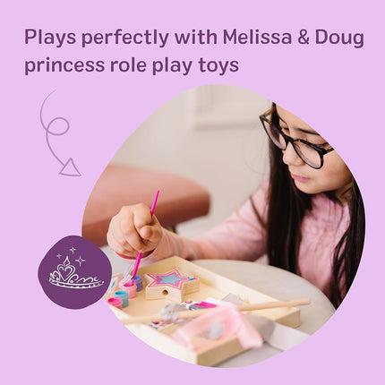Melissa & Doug Created By Me Wooden Princess Wand, Arts & Crafts, Shatterproof Mirror, Craft Kit & Keepsake