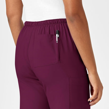 WonderWink 5255TWINEXLT W123 Women's Drawstring Pant, Wine, Tall-XL Size