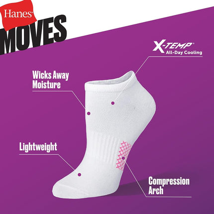 Calcetines de mujer Hanes Performance sin costuras, ligeros, con tecnología X-Temp, 6 pares, color cobre, talla 5-8, color cobre, 4-9 UK