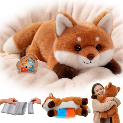 Mewaii Weighted Teddy Fox Plush, Heat & Cool, 2.3k