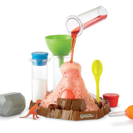 Learning Resources Fizzy Volcano, 13 Pieces, Ages 4+, Preschool Science Lab, Science Kits for Kids, Science Experiments for Kids,STEM Toys for Kids