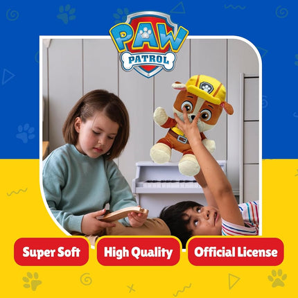 TY Rubble Paw Patrol Soft Plush Toy for Kids, Cuddly Teddy, Collectible Stuffed Toy, Beanie Babies Range, Regular