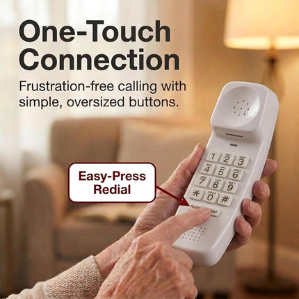 Téléphones fixes pour la maison - Téléphones pour malentendants - Téléphone filaire pour seniors - Téléphone rétro - Version améliorée du téléphone fixe de 1965 - Téléphone analogique - Grosses touches, téléphones iSoHo (blanc)