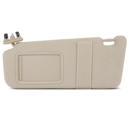 SCITOO Left Driver Side Beige Sun Visor Assembly fit for 2006 2007 2008 2009 2010 2011 for Toyota Camry without Sunroof(74320-06780-E0,04002-30506-B0,74320-06290-B2)