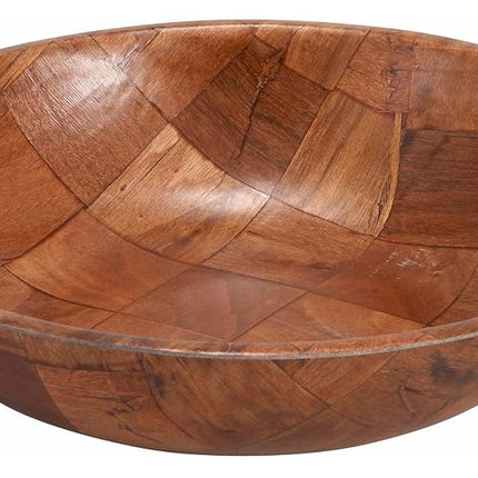 Winco WWB-12 12" Woven Wood Salad Bowl