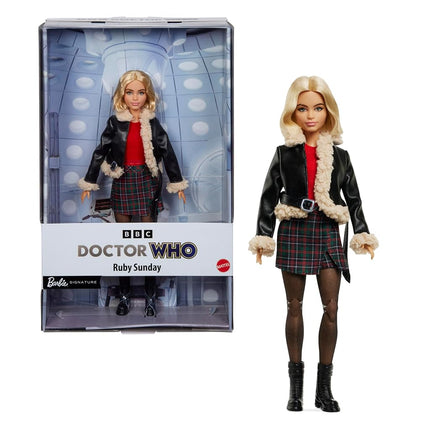 Barbie Ruby Sunday Doll, Dr. Who Collectible Inspired by the Series� 14th Season with Doll Stand & Certificate of Authenticity, HRM78