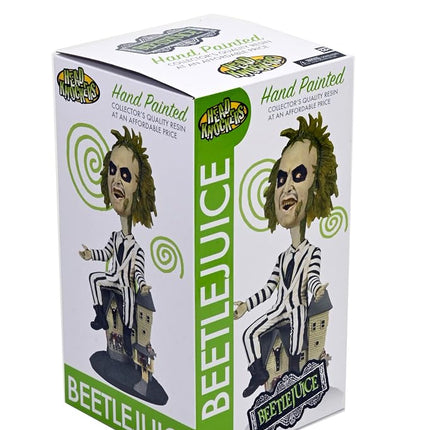 Figura NECA Head Knocker Beetlejuice Traje a Rayas 20cm