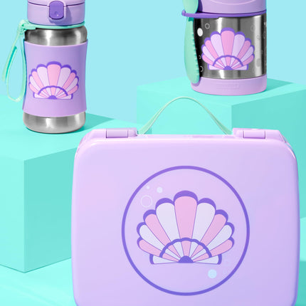 Skip Hop Spark Style Stainless Steel Straw Bottle - Seashell