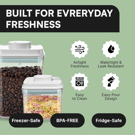 iChewie - BopTop (1pc) Airtight Food Storage Container – Mechanical Silicone Seal Canister - BPA-Free - 1700ml
