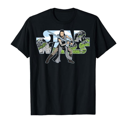 Star Wars Last Jedi Rey Classic Jedi Temple Logo T-Shirt
