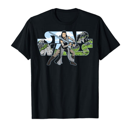 Star Wars Last Jedi Rey Classic Jedi Temple Logo T