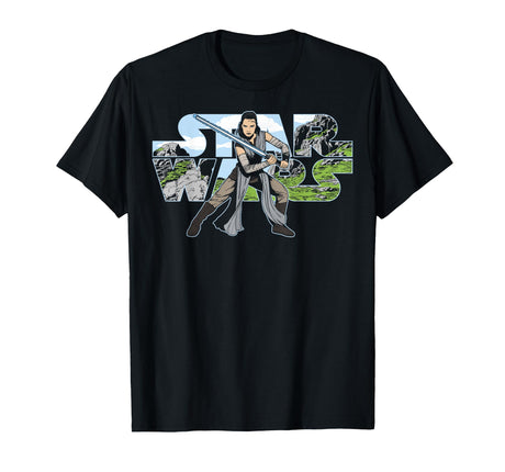 Star Wars Last Jedi Rey Classic Jedi Temple Logo T