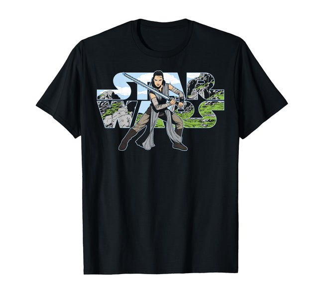 Star Wars Last Jedi Rey Classic Jedi Temple Logo T
