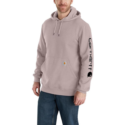 Carhartt Mens Polycotton Stretchable Sleeve Logo Hooded Sweatshirt Top