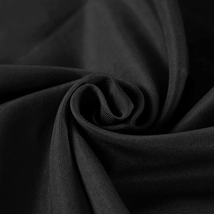 Fokitut 12 Pack Waterproof Round Tablecloth, 90 Inch, Stain Resistant and Wrinkle Polyester Table Cloth, Fabric Table Cover for Kitchen Dining, Wedding, Party, Holiday Dinner-Black