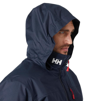 Helly Hansen Men's Crew Hooded Midlayer Jacket, Navy 2.0, XL