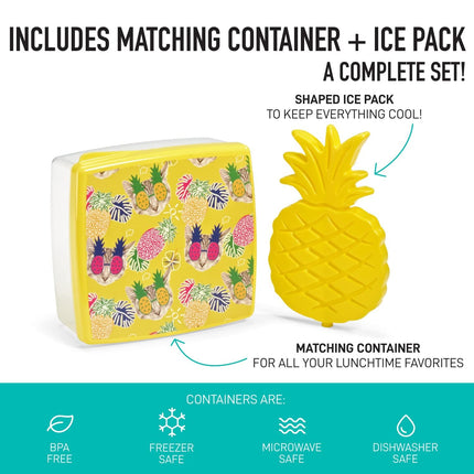 Fit & Fresh Novelty Insulated Kids Lunch Box, Pineapples, Unisex