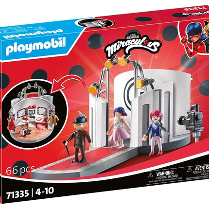 Playmobil 71335 Miraculous: Gabriel's Fashion Show, including Marinette, Adrien and Nadja, adventure with Ladybug, fun imaginative role play, diverse play sets suitable for children ages 4+