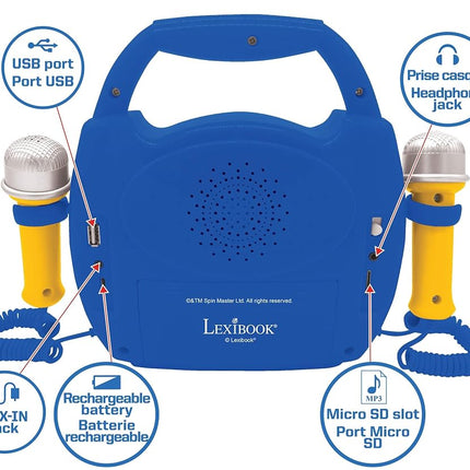 LEXIBOOK, Paw Patrol Karaoke Player, MP320PAZ