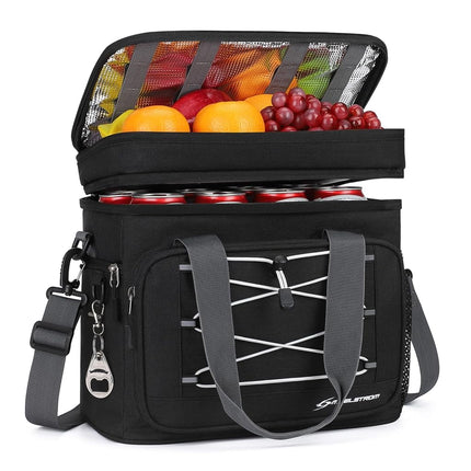 Maelstrom Collapsible Soft Sided Cooler - 60 Cans Extra Large Lunch Cooler Bag Insulated Leakproof Camping Cooler, Portable for Grocery Shopping, Camping, Tailgating and Road Trips，Navy Blue