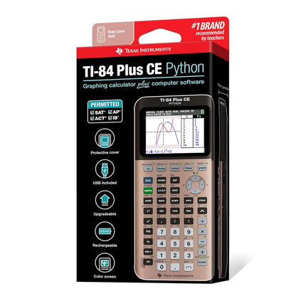 Texas Instruments(R) TI-84 Plus CE Color Graphing Calculator, Rose Gold