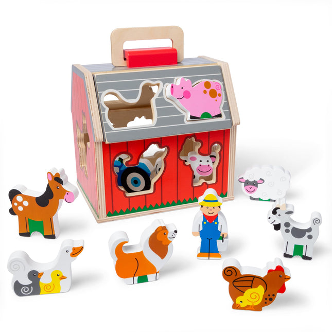 Melissa & Doug Wooden Take-Along Sorting Barn | St