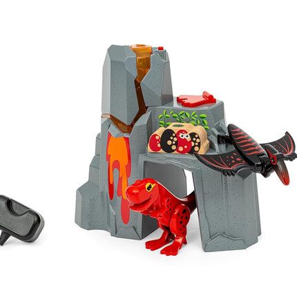 BRIO World Dinosaur Erupting Volcano Battery Powered for Kids Age 3 Years Up - Wooden Railway Accessories and Add Ons