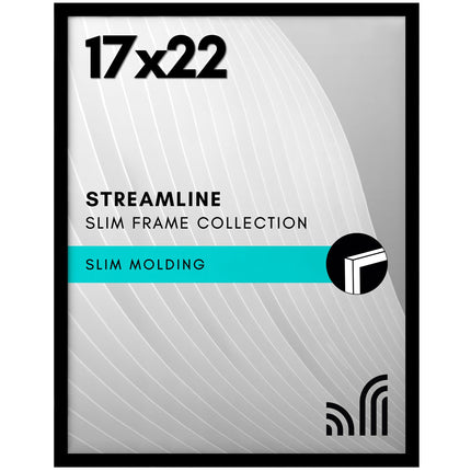 Americanflat 17x22 Picture Frame in Black - Thin B
