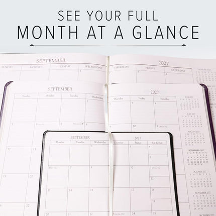 Gallery Leather Large Monthly Planner 2026-2027 Acadia Hydrangea