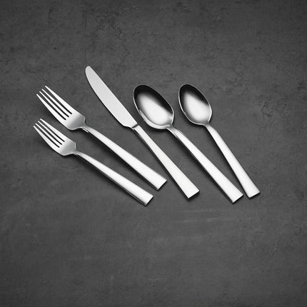 Oneida Madison Avenue 45 Piece Casual Flatware Set, 18/0 Stainless, Service for 8,Silver,45pc