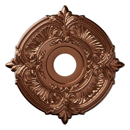 Ekena Millwork CMP16ATBDB Attica Thermoformed PVC Ceiling Medallion (Fits Canopies up to 5 5/8"), 16"OD x 3 1/2"ID x 1"P, Bright Coat Dark Bronze