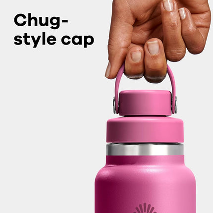 Hydro Flask Water Bottle - Insulated Stainless Steel - Wide Mouth Chug Lid, Non Spill, Leakproof in 24 Oz Agave Green