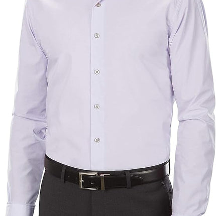 UNLISTED Men's Dress Shirt Big and Tall Solid, Lilac, 19" Neck 34"-35" Sleeve