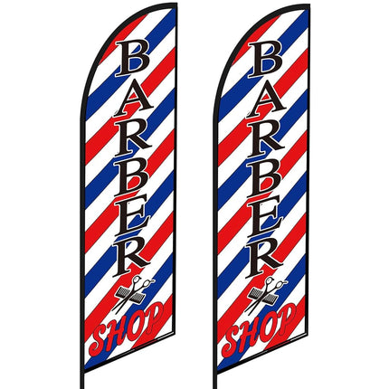2 Pcs Barber Flag Barbershop Sign Outside Barber S