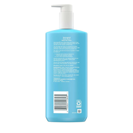 Neutrogena Hydro Boost Body Moisturizing Gel Cream with Hyaluronic Acid, Fast Absorbing, Lightweight Hydrating Body Lotion for Normal to Dry Skin, Paraben-Free, Twin Pack, 2 x 16 oz