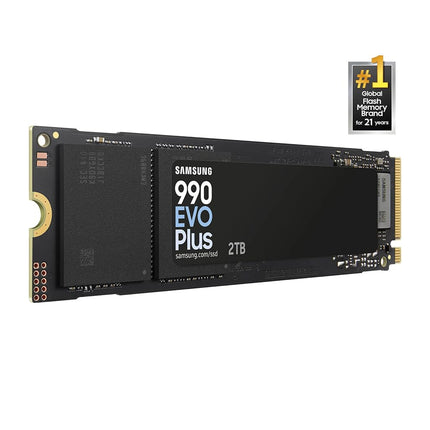 SAMSUNG 990 EVO Plus SSD 2TB, PCIe 4.0 x4 M.2 2280, Speeds Up-to 7,250MB/s, Upgrade Storage for PC/Laptops, HMB Technology and Intelligent Turbowrite (MZ-V9S2T0B/AM)